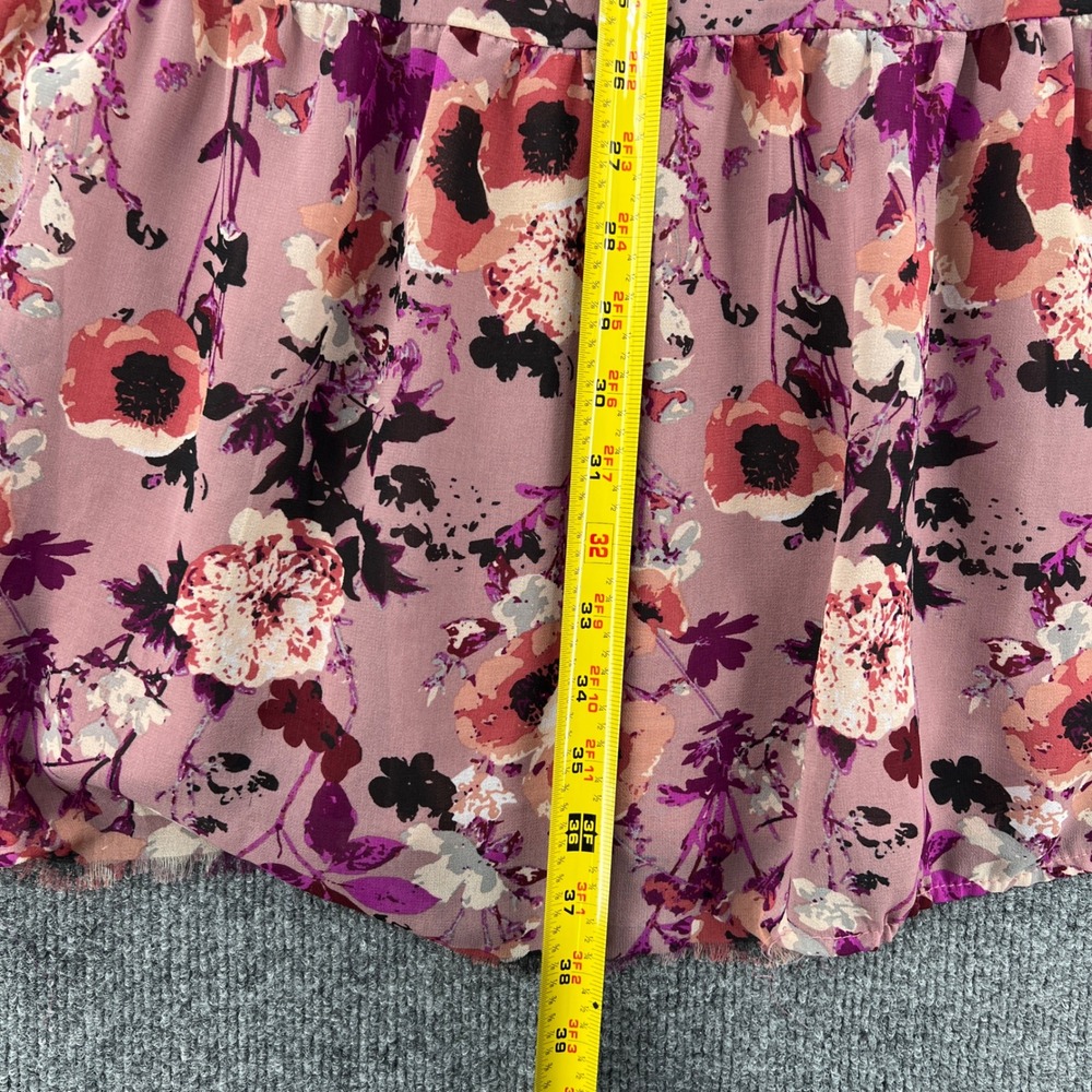 Lulus Floral Sleeveless Mini Dress Women M Pink Mock Neck Garden Fairy Wedding - Picture 5 of 10